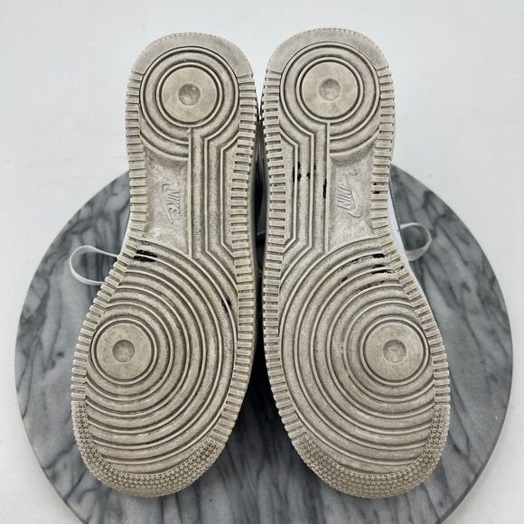 Nike Air Force 1 Sneakers Womens 7.5 White Leather Perforated Low Top Lace Up - Picture 7 of 12